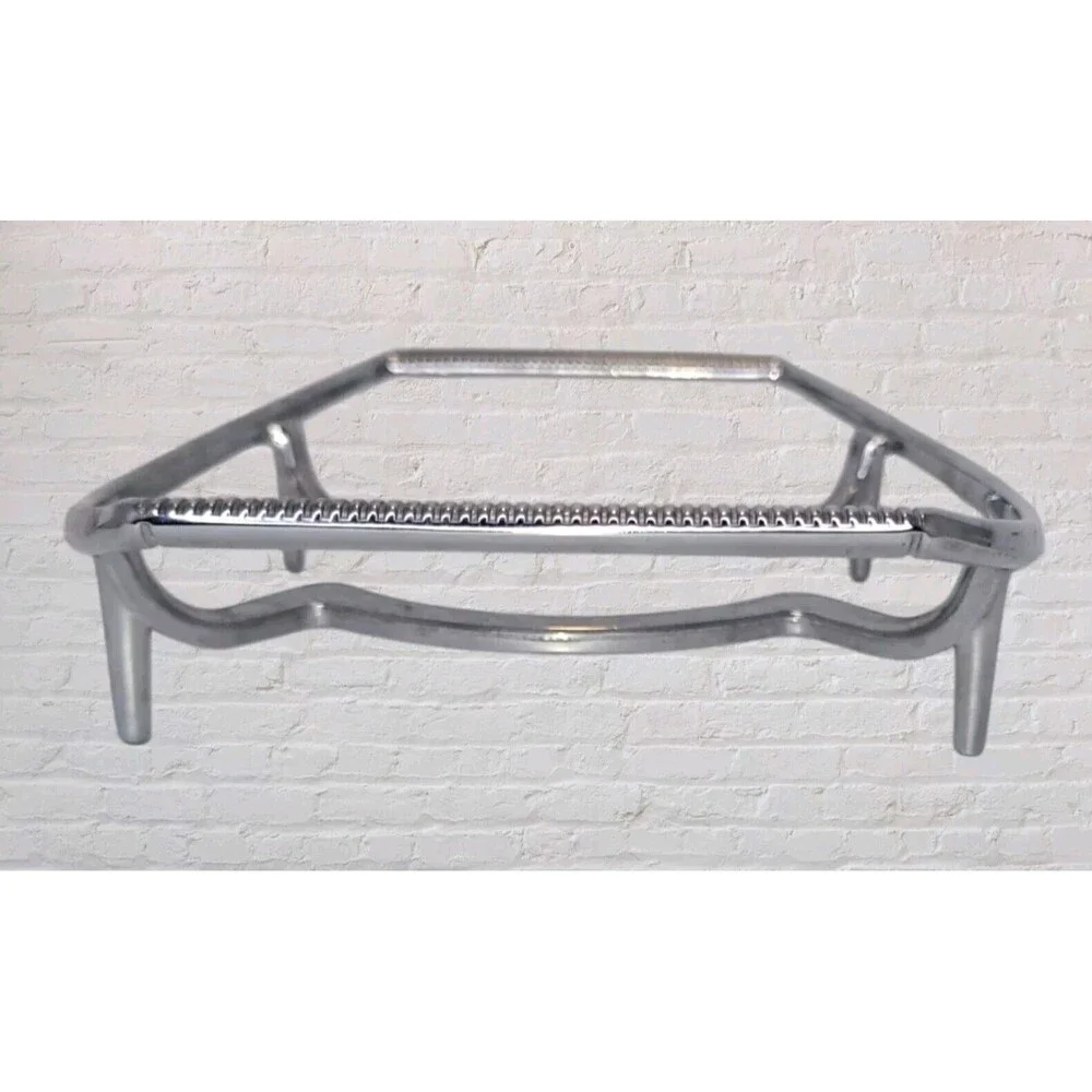 Vtg 70s Corning Ware Metal Trivet Casserole Rack Stand P-11-M-1 Chrome Cradle